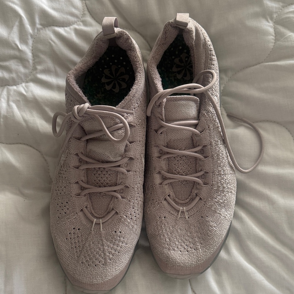 Nike Women’s Knit Lace-Up Sneakers in Light Mauve